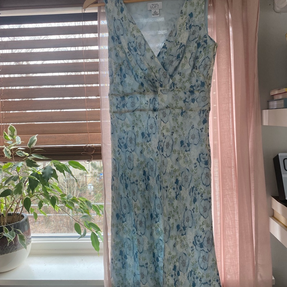 Y2K Powder Blue Floral Dress